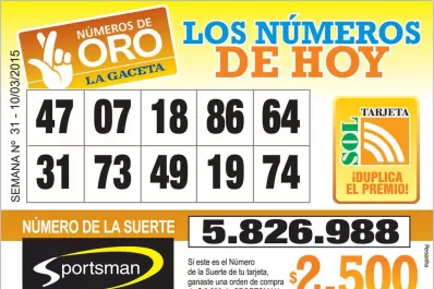 Los Números de Oro de LA GACETA
