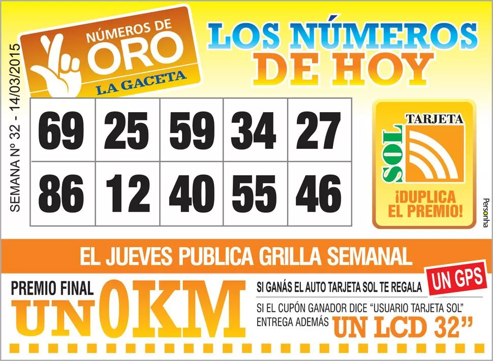 Los Números de Oro de LA GACETA