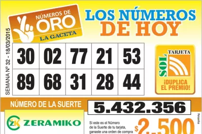 Los Números de Oro de LA GACETA