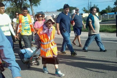 La abuela caminante ya llegó a Luján