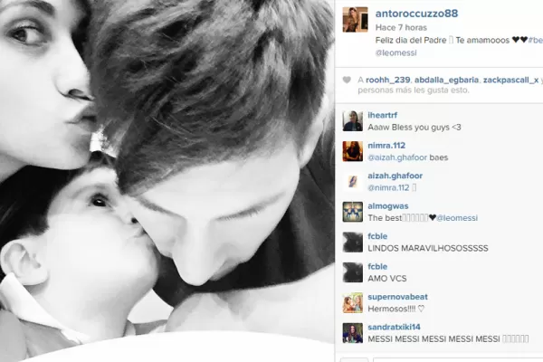 Luego de brillar en la Champions, Messi celebró el Día del Padre en familia