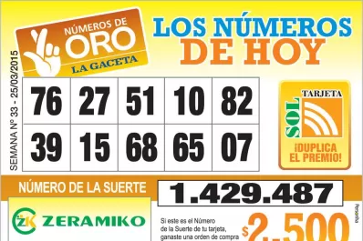 Los Números de Oro de LA GACETA