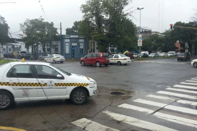 Dos cables del tendido eléctrico cayeron en avenida Sarmiento
