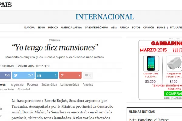 El País, de España, se ocupó del caso Rojkés-Bulacio