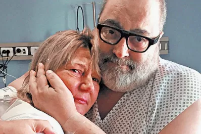 La emotiva foto de Lanata y la mujer que le donó el riñón