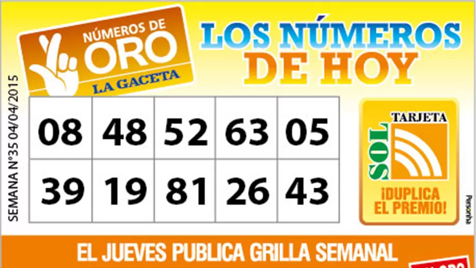 Estos son los Números de Oro de hoy