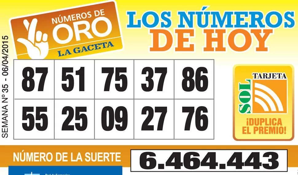 Los Números de Oro de LA GACETA