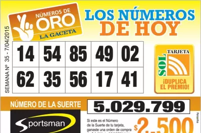 Los Números de Oro de LA GACETA