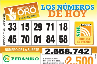 Los Números de Oro de LA GACETA
