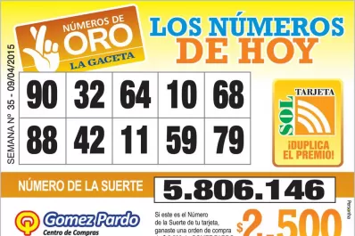 Los Números de Oro de LA GACETA