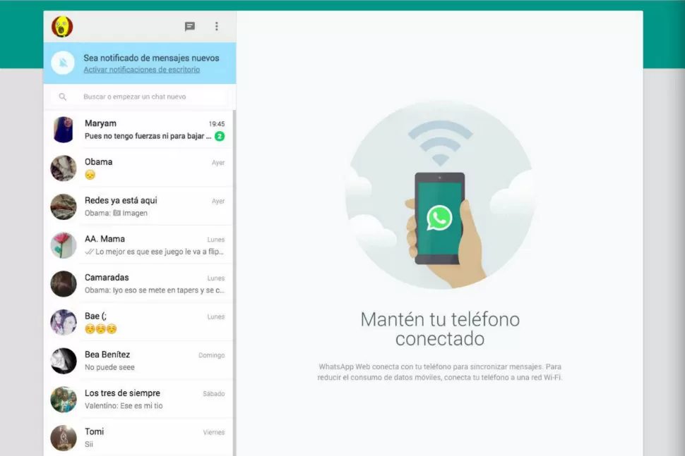 DISPONIBLE. La versión Safari ya está lista para los usuarios de Apple. (IMAGEN WHATSAPP WEB)