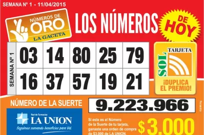 Los Números de Oro de LA GACETA