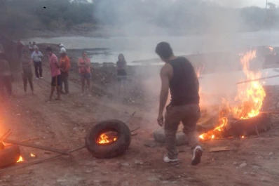 Cortaron el camino alternativo para pasar el río Lules