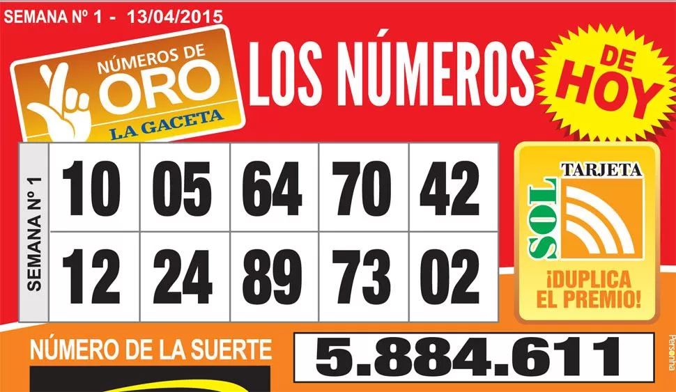 Los Números de Oro de LA GACETA