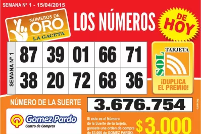 Los Números de Oro de LA GACETA