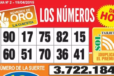 Los Números de Oro de LA GACETA