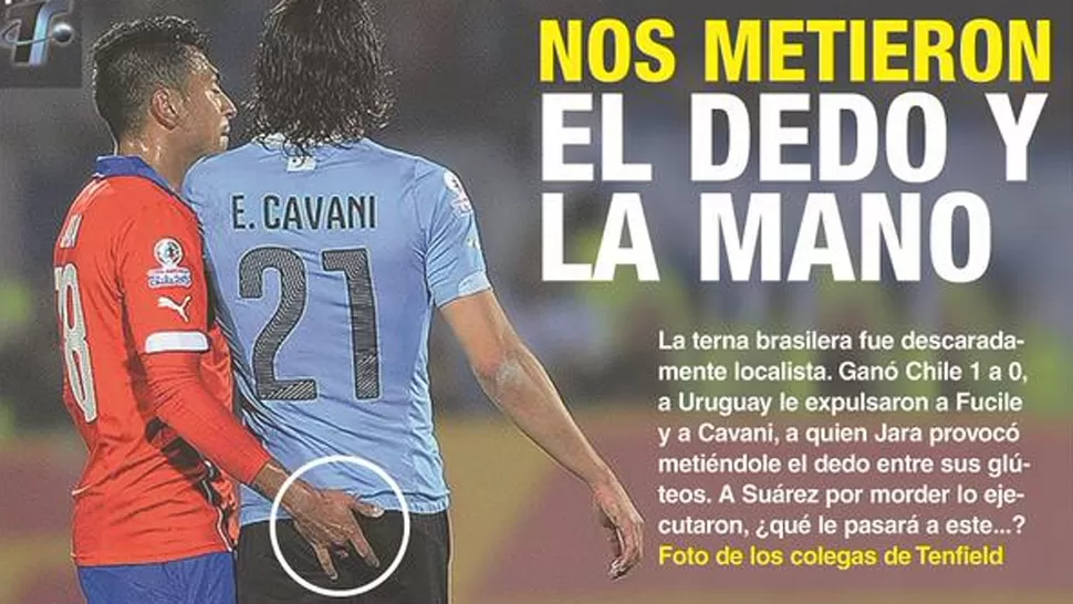 TODO DICHO. El diario uruguayo La República fueron lo más explícitos posibles con su portada de hoy. FOTO TOMADA DE TWITTER.COm/REVISTAUNCANIO