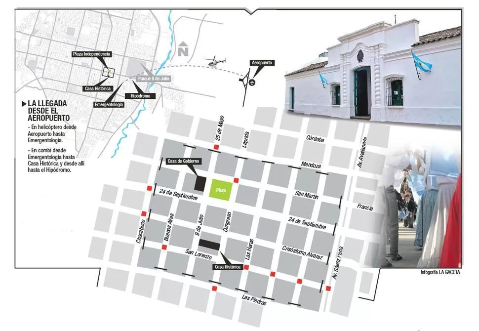 La ciudad, sitiada por los actos oficiales