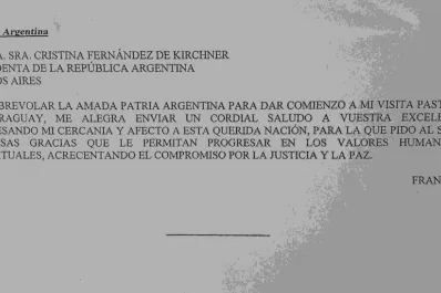El Papa Francisco saludó a Cristina al sobrevolar cielo argentino