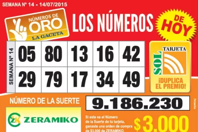 Los Números de Oro de LA GACETA