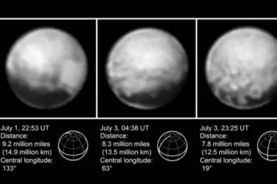 Las misteriosas manchas de Plutón, tomadas por la sonda New Horizons