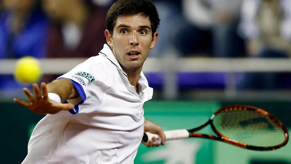 DA BATALLA. Delbonis arrancó mal el juego, pero logró igualarlo ante Troicki.
FOTO DE REUTERS