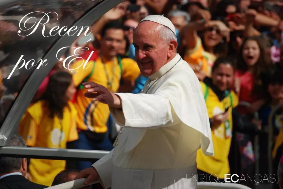 EN BRASIL. Enrique Cangas fotografío al Papa en Río de Janeiro en 2013. 