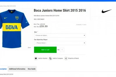 La nueva camiseta de Boca ya salió a la venta... en Europa