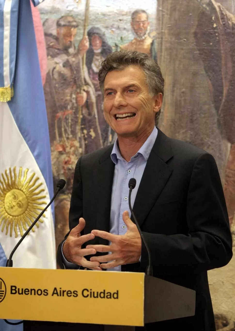 ESTRATEGIA. Los kirchneristas vinculan a Macri con las privatizaciones. dyn