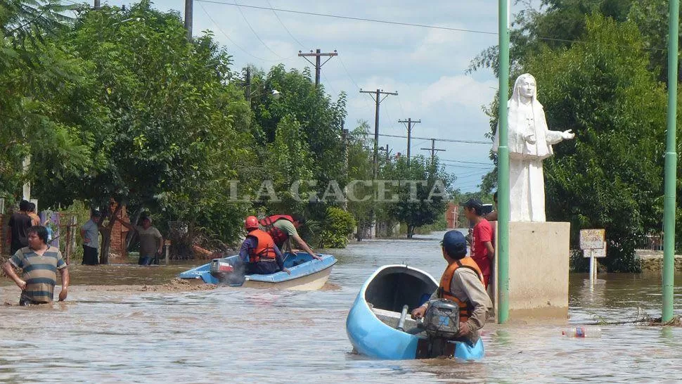 BAJO EL AGUA. Así estuvo la ciudad de Medinas durante las inundaciones de este año. ARCHIVO LA GACETA 