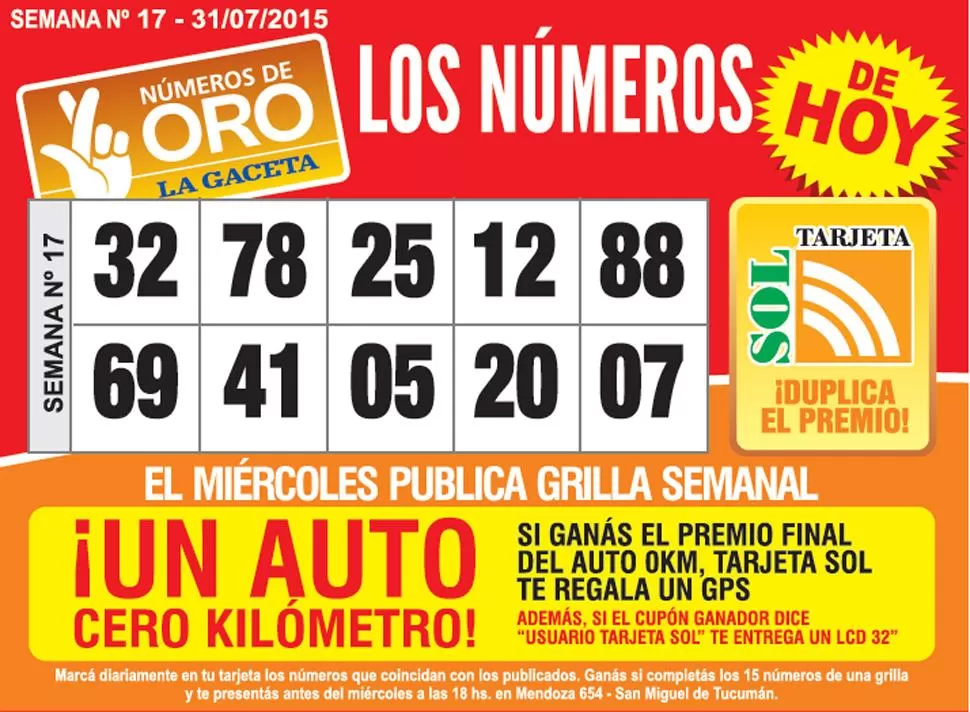 Los Números de Oro de LA GACETA