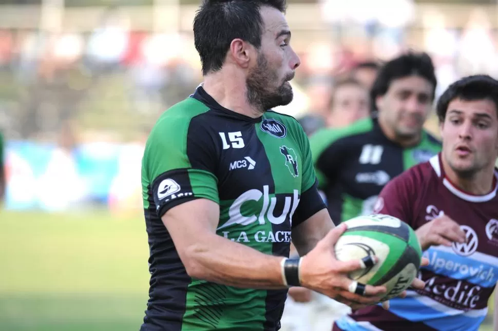 EL CLÁSICO FUE “VERDINEGRO”. Sebastián Ponce marcó uno de los siete tries. la gaceta / foto de héctor peralta
