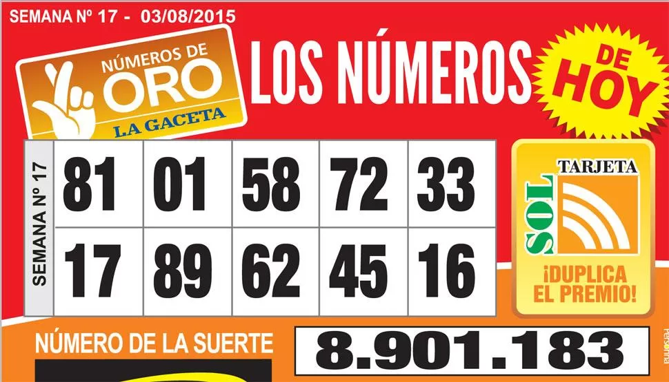 Los Números de Oro de LA GACETA