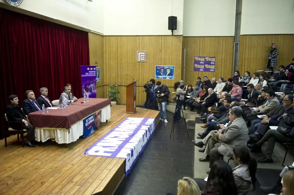 PROPUESTAS. Cano, Amaya y Alfaro presentaron sus propuestas de gobierno.  la gaceta / foto de FOTO DE JORGE OLMOS SGROSSO