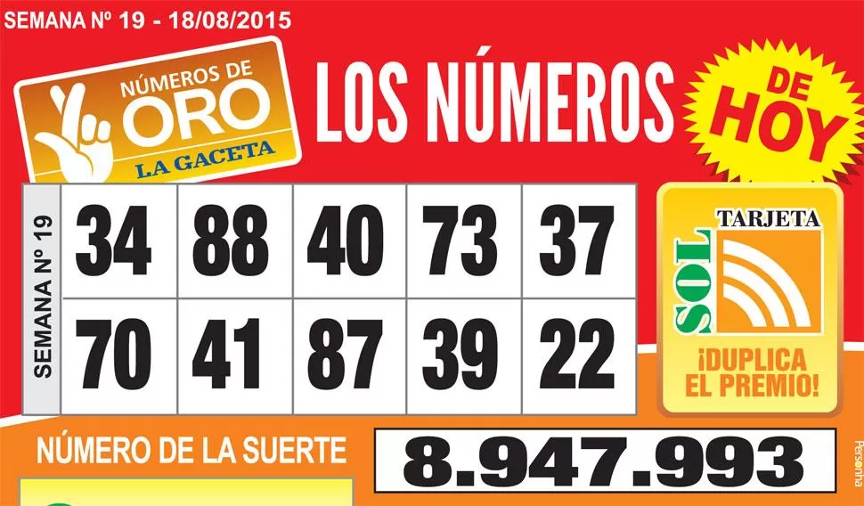 Los Números de Oro de LA GACETA