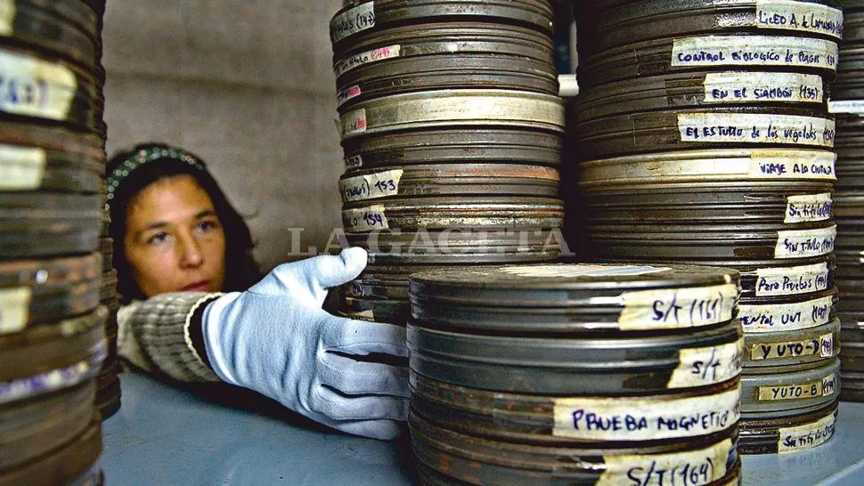 EN LAS BÓVEDAS. “Los 127 títulos del Icunt están catalogados”, explicó Franco, encargada del Archivo. LA GACETA / FOTOS DE JUAN PABLO SÁNCHEZ NOLI