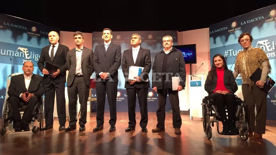 TODOS JUNTOS. Canal 8 y LA GACETA lograron que los candidatos a intendente de San Miguel de Tucumán debatieran en la recta final de la campaña. LA GACETA / FOTO DE ÁLVARO MEDINA VÍA MÓVIL