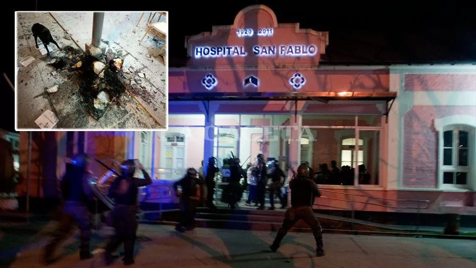 VIOLENCIA EN SAN PABLO. Luego de la quema de urnas (foto superior) hubo serios enfrentamientos con Gendarmería en las calles. LA GACETA / FOTO DE DIEGO ARÁOZ