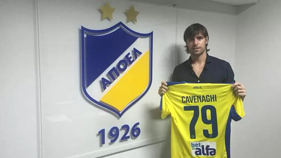 TODO LISTO. Cavenaghi jugará en Apoel de Grecia, con la 79.