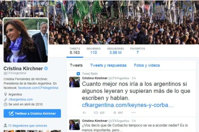 Cristina defendió su teoría sobre el ascenso de Hitler al poder