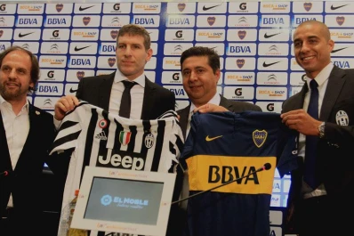 Todo listo para los partidos entre las leyendas de Boca y Juventus