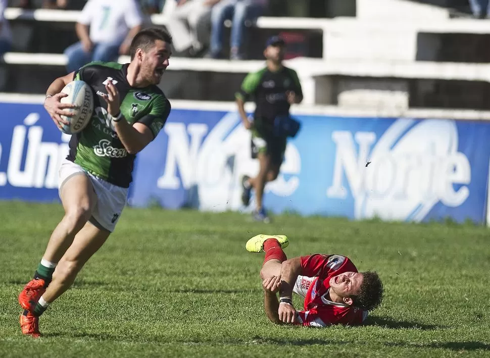 AFILADO. Lucas Cartier, de Tucumán Rugby, lleva 16 tries en lo que va del torneo. LA GACETA / FOTO DE JORGE OLMOS SGROSSO