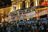 Manifestaciones a favor y en contra de la nulidad de los comicios