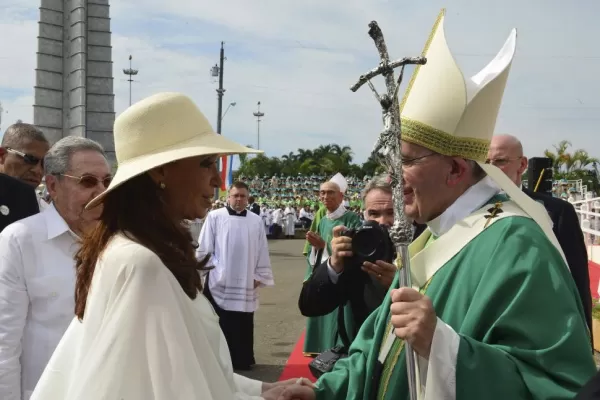 Cristina asistió a la misa del Papa Francisco