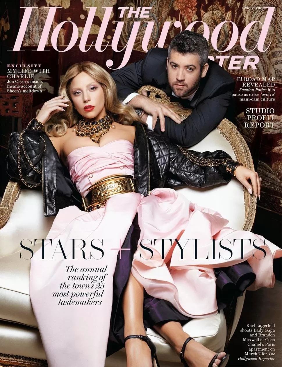 - ICONOS. Maxwell y Lady Gaga, en la portada de la revista The Hollywood Reporter. NEW YORK TIME / FOTO DE DEIDRE SHOO TRANQUILO. Brandon Maxwell cultiva un estilo sin estridencias. 