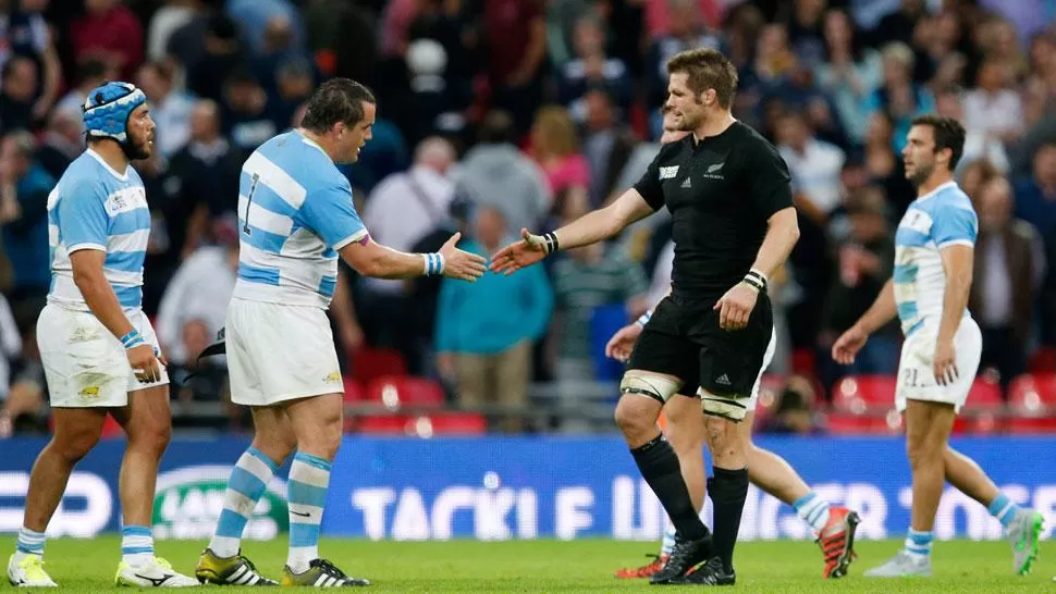 TODO BIEN. Richie McCaw, capitán de los All Blacks, reconoció la buena tarea de Los Pumas pese a la derrota. (REUTERS)