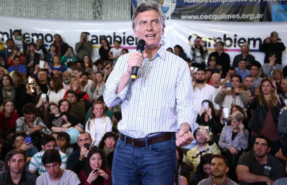 EN CAMPAÑA. Macri se desliga de las críticas del kirchnerismo.  