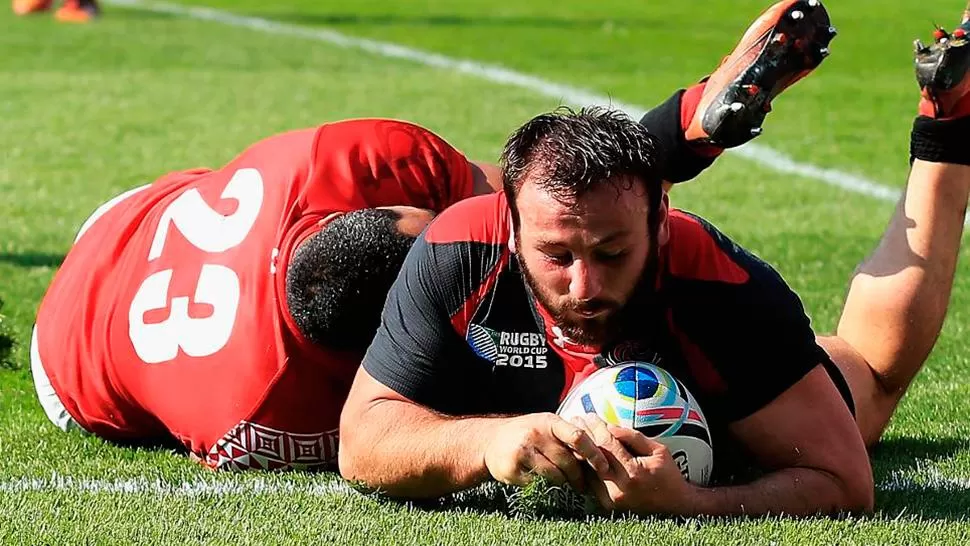 SU MEJOR ARMA. Georgia hizo más de 200 tackles contra Tonga, pero ante Argentina precisa mejorar otras facetas del juego.
FOTO TOMADA DE WWW.RUGBYWORLDCUP.COM