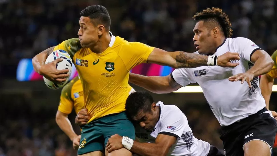 SUPERIORES. Los Wallabies pusieron oficio para superar a los fijianos. REUTERS