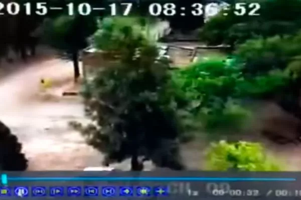 Una cámara de seguridad captó el momento del temblor en Salta